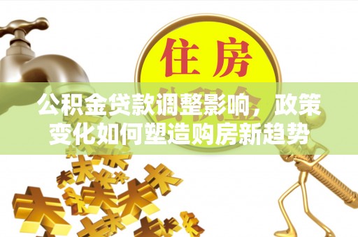友好公积金贷款调整影响，政策变化如何塑造购房新趋势