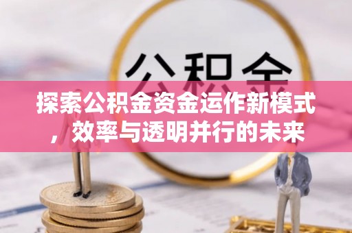 平台探索公积金资金运作新模式，效率与透明并行的未来