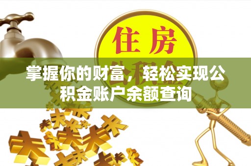 青山掌握你的财富，轻松实现公积金账户余额查询