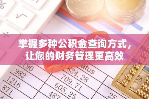 榕江掌握多种公积金查询方式，让您的财务管理更高效
