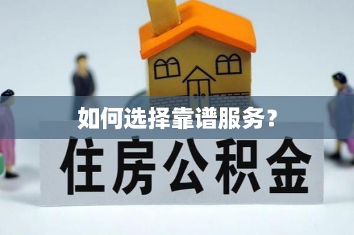 和政如何选择靠谱服务？
