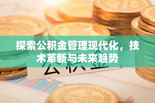 遂昌探索公积金管理现代化，技术革新与未来趋势