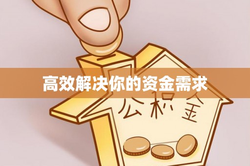 聊城高效解决你的资金需求