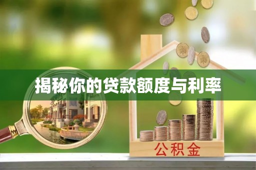 资溪揭秘你的贷款额度与利率