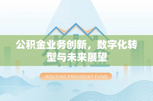 山东公积金业务创新，数字化转型与未来展望