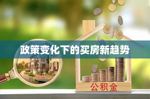 肇庆政策变化下的买房新趋势