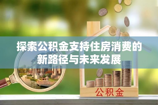 松原探索公积金支持住房消费的新路径与未来发展