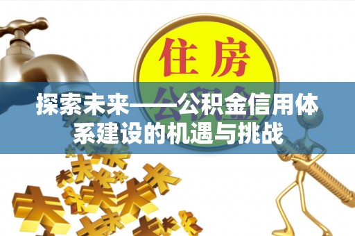 板桥探索未来——公积金信用体系建设的机遇与挑战