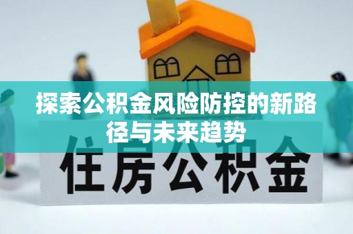 蒸湘探索公积金风险防控的新路径与未来趋势