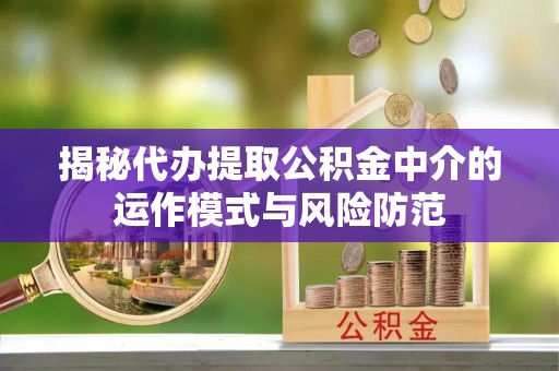 塔城揭秘代办提取公积金中介的运作模式与风险防范