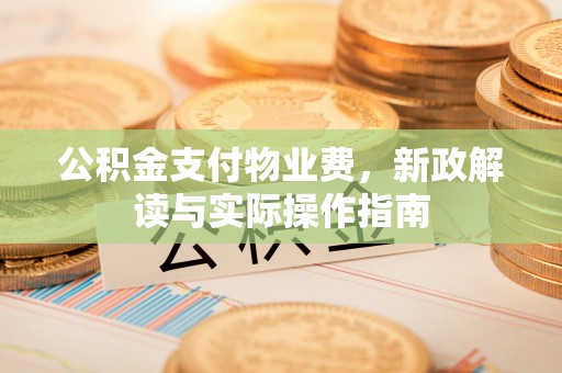 恩施公积金支付物业费，新政解读与实际操作指南